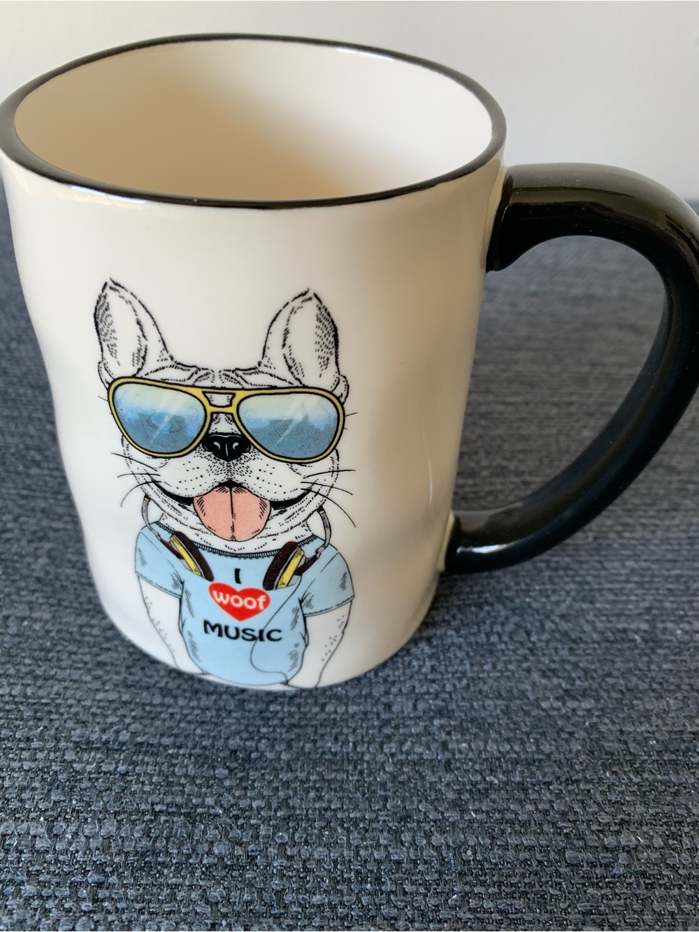 Funny Dog Mug with Sunglasses Design